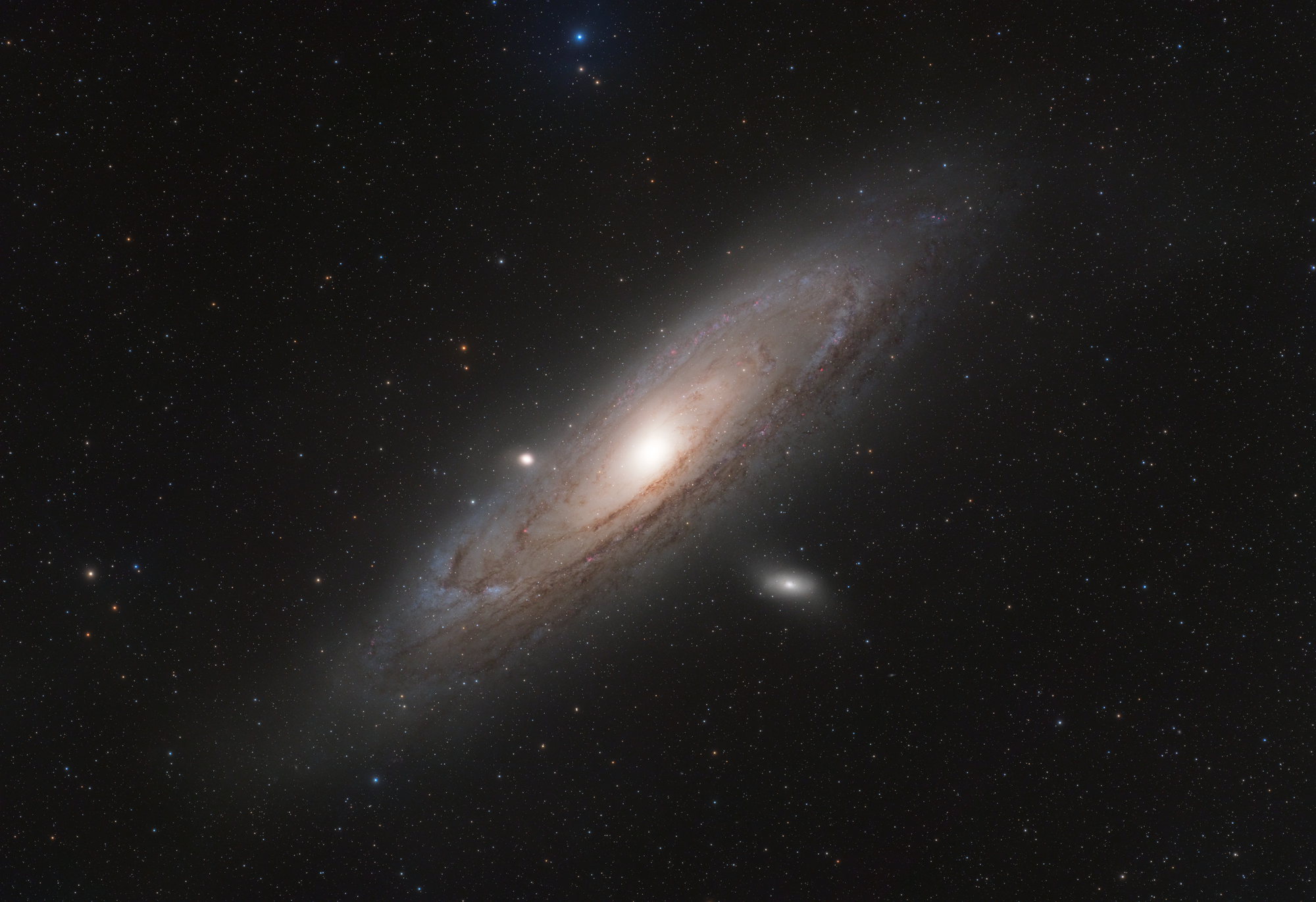 A spiral galaxy seen from an angle